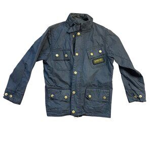 Barbour International Original Waxed‎ Jacket Unisex Kids Size Small (6-7)  Black